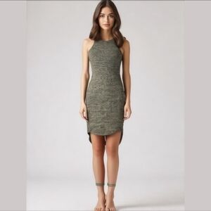 WILFRED Free | Aritzia | xs | knit midi bodycon casual dress | green sage